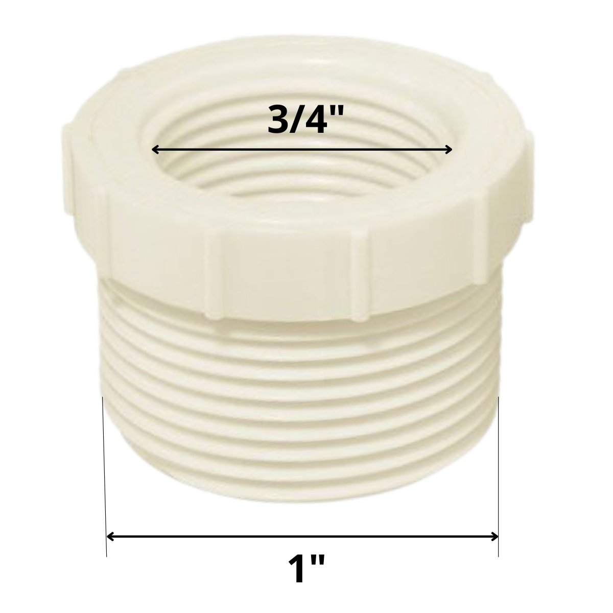 Bucha Redução com Rosca de 1" para 3/4" | Kaztec | Kit 03 Un - 2