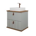Ver imagem 1 de Gabinete de Banheiro Milano com Cuba 80cm Pistache/freijo - Mgm