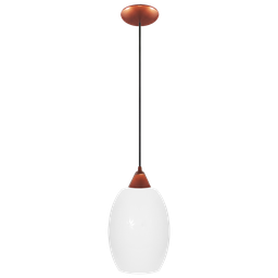 Pendente Moderno Barril Extra Grande Multi Ambientes:cobre/cobre C/leitoso/110/220 - 1