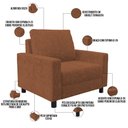 Ver imagem 4 de Kit 02 Poltronas Decorativa Para Sala De Estar E Recepção Malta L02 Bouclê Terracota - Lyam Decor