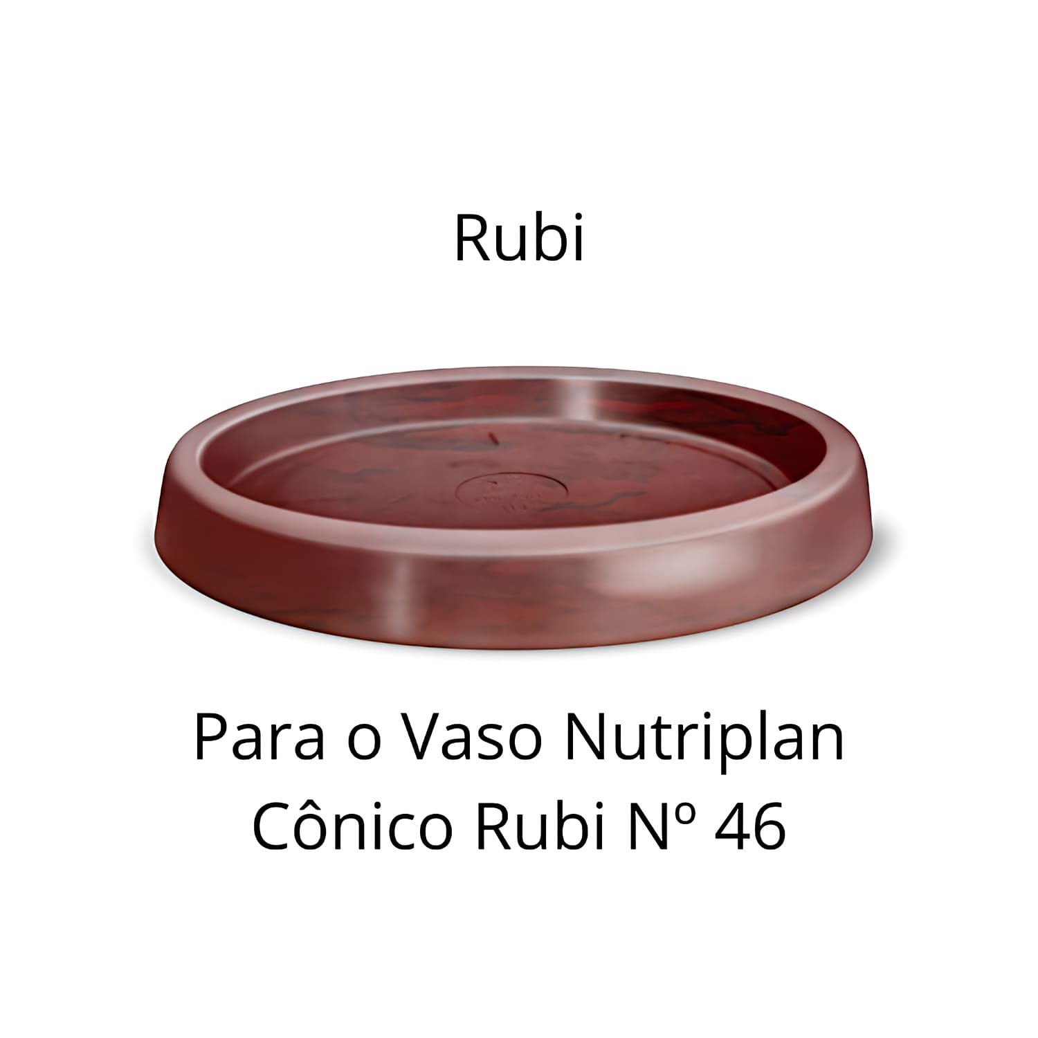 Prato Para O Vaso Nutriplan Classic Cônico Rubi - 3