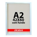 Ver imagem 1 de Moldura A2 42x60cm com Fundo sem Vidro Quadro Poster Foto:branco