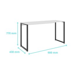 Mesa Escrivaninha Industrial Home Office Desk 90 Marrom - 4