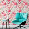 Papel de Parede Auto Adesivo - Papel de Parede Floral Pink - 1