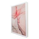 Ver imagem 2 de Quadro Decorativo Abstrato Aquarela Rose em Moldura Caixa Tacolado Moldura Trad 1cm Madeira Escura C