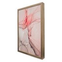Ver imagem 4 de Quadro Decorativo Abstrato Aquarela Rose em Moldura Caixa Tacolado Moldura Trad 1cm Madeira Escura C