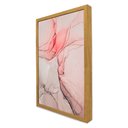 Ver imagem 5 de Quadro Decorativo Abstrato Aquarela Rose em Moldura Caixa Tacolado Moldura Trad 1cm Madeira Escura C