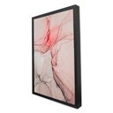 Ver imagem 3 de Quadro Decorativo Abstrato Aquarela Rose em Moldura Caixa Tacolado Moldura Trad 1cm Madeira Escura C