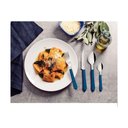 Ver imagem 2 de Faqueiro Tramontina Leme com Lâminas em Aço Inox e Cabos de Polipropileno Azul 12 Peças