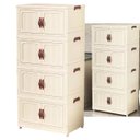 Ver imagem 1 de Armario Organizador Dobravel 4 Andares Organizaçao Decoraçao Empilhavel Quarto Sala Cozinha Closet L