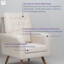 Ver imagem 7 de Poltrona de Amamentação Fixa com 4 Pés Retrô em Madeira Maciça Nina