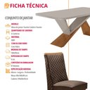 Ver imagem 7 de Mesa de Jantar Yasmin 180cm Tampo MDF Vidro Canto Copo com 6 Cadeiras Yasmin