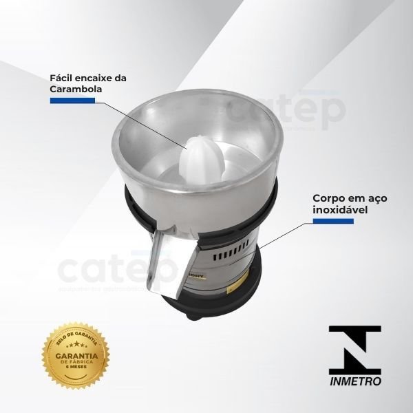 Espremedor de Laranja Industrial Vithory Bivolt Copo 1 Litro - 2