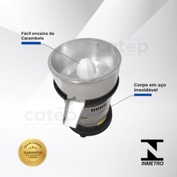 Espremedor de Laranja Industrial Vithory Bivolt Copo 500ml - 2