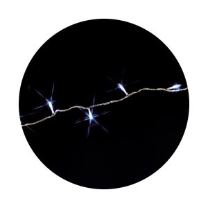 Cordão com 50 Lampadas de Led Formato Pequena Gota 5 Metros Fio Crystal Cores:branco