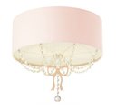 Ver imagem 1 de Luminária Plafon Infantil Laço Cúpula Rosa 40x15 2e27