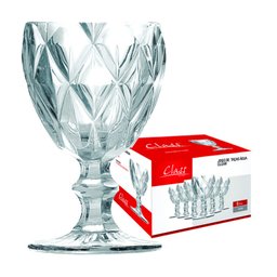 Jogo de Taças Água Diamante Clear 260Ml Vidro Class Home - 3