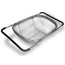 Ver imagem 1 de Escorredor de Pia Inox Ajustável Multiuso Alças Retráteis