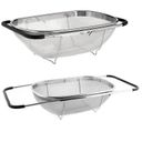 Ver imagem 2 de Escorredor de Pia Inox Ajustável Multiuso Alças Retráteis