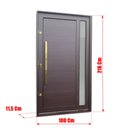 Ver imagem 2 de Porta Pivot.Alumínio Lamb.Visione c/Pux.e.Elite Marrom Gold 216x100 Brimak