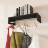 Cabideiro Mdf de Parede Arara  Para Espaços Pequenos - 60 cm Nicho Moderno Preto - 1