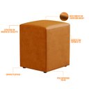 Ver imagem 3 de Kit 03 Puffs Quadrado Decorativo L02 Couríssimo Whisky - Lyam Decor