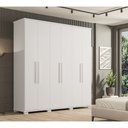 Ver imagem 1 de Guarda Roupa 6 Portas 4 Gavetas Diamante - Branco
