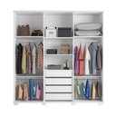 Ver imagem 3 de Guarda Roupa 6 Portas 4 Gavetas Diamante - Branco