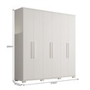 Ver imagem 4 de Guarda Roupa 6 Portas 4 Gavetas Diamante - Branco
