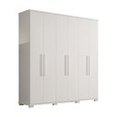 Ver imagem 2 de Guarda Roupa 6 Portas 4 Gavetas Diamante - Branco