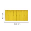 Ver imagem 2 de Painel Estofada Kiara 100cm Solteiro Box Quarto Corino Amarelo - Gat Magazine