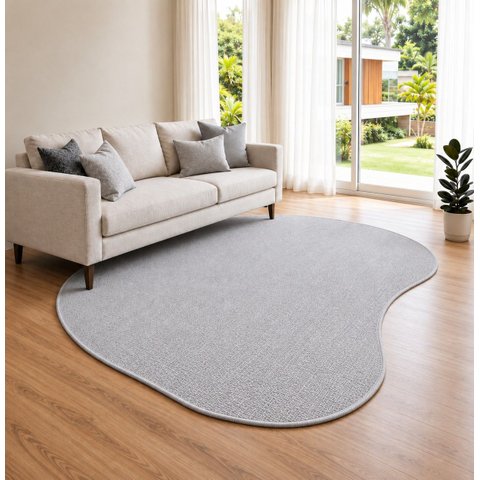 Tapete Ágave Orgânico 1,98x2,48m Estilo Sisal Antiderrapante Cinza