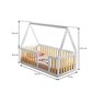 Mini Cama Montessoriana Giulia Madeira Maciça e MDF com Grade e Telhado Casatema MadeiraOriginals - 3