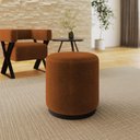 Ver imagem 1 de Puff Decorativo Redondo Estilo Industrial Orlando Bouclé Terracota