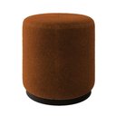 Ver imagem 3 de Puff Decorativo Redondo Estilo Industrial Orlando Bouclé Terracota