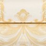 Papel De Parede Importado Dekor Lavável Vinílico Texturizado Arabesco Bege Com Dourado - Rolo 53cm x - 4