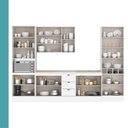 Ver imagem 3 de Cozinha Milla Crisp 15 Portas 3 Gavetas MDF 340cm Branco Móveis Carraro