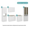 Ver imagem 6 de Cozinha Milla Crisp 15 Portas 3 Gavetas MDF 340cm Branco Móveis Carraro