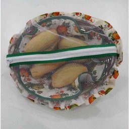 Cesta Para Pão De Bambu Com Detalhes Em Tecido - Abóbora - 2