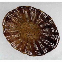 Cesta Para Pão De Bambu Com Detalhes Em Tecido - Abóbora - 3