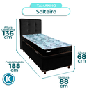 Ver imagem 3 de Kit Cama Box Bau + Cabeceira + Colchão Solteiro Molas Ensacadas - Life Gold - Paropas