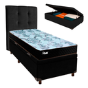 Ver imagem 1 de Kit Cama Box Bau + Cabeceira + Colchão Solteiro Molas Ensacadas - Life Gold - Paropas