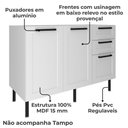 Ver imagem 3 de Balcao para Pia sem Tampo 120 Cm Mdf 2 Portas 3 Gavetas Cz3300 Branco Tecno Mobili