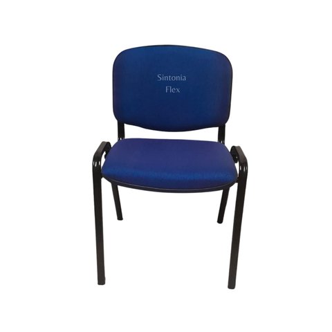Cadeira Prisma Iso Desmontável Estofado para Recepção Igreja Recepção Escritório Cor Azul