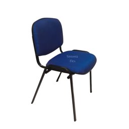 Cadeira Prisma Iso Desmontável Estofado para Recepção Igreja Recepção Escritório Cor Azul - 2