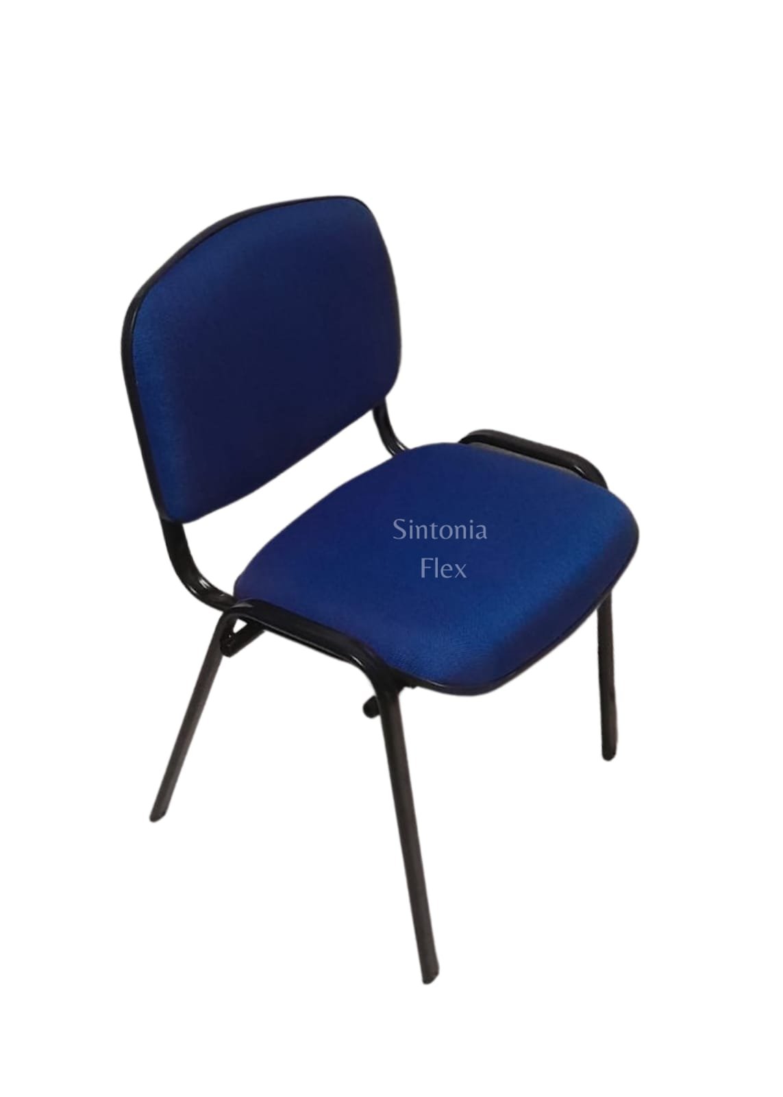 Cadeira Prisma Iso Desmontável Estofado para Recepção Igreja Recepção Escritório Cor Azul - 3
