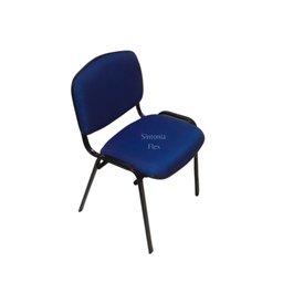 Cadeira Prisma Iso Desmontável Estofado para Recepção Igreja Recepção Escritório Cor Azul - 3