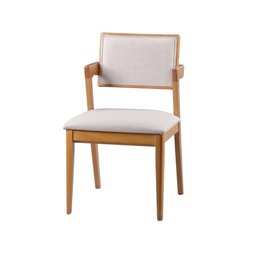 Conjunto de 2 Cadeiras Gavea Estofada - Madeira Maciça, Encosto Revestido - Távoli Decor - 3