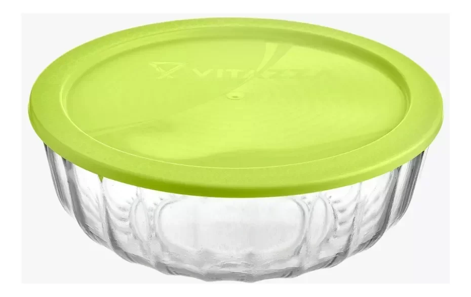 Saladeira de Vidro Vitazza 2,400l com Tampa Plástica 1270 - 3