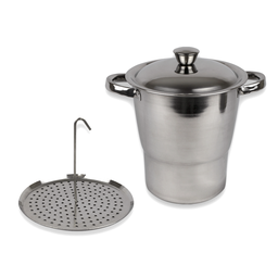 Cuscuzeira Inox 16cm Individual Pequena Fratelli Panela de Cuscuz Nordestino com Tampa - 5